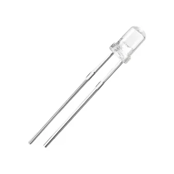 

uxcell 5pcs 3mm 395nm UV Light Emitting Diode DC 3.2V 20mA Clear Round Purple Light 100pcs 3mm 395nm