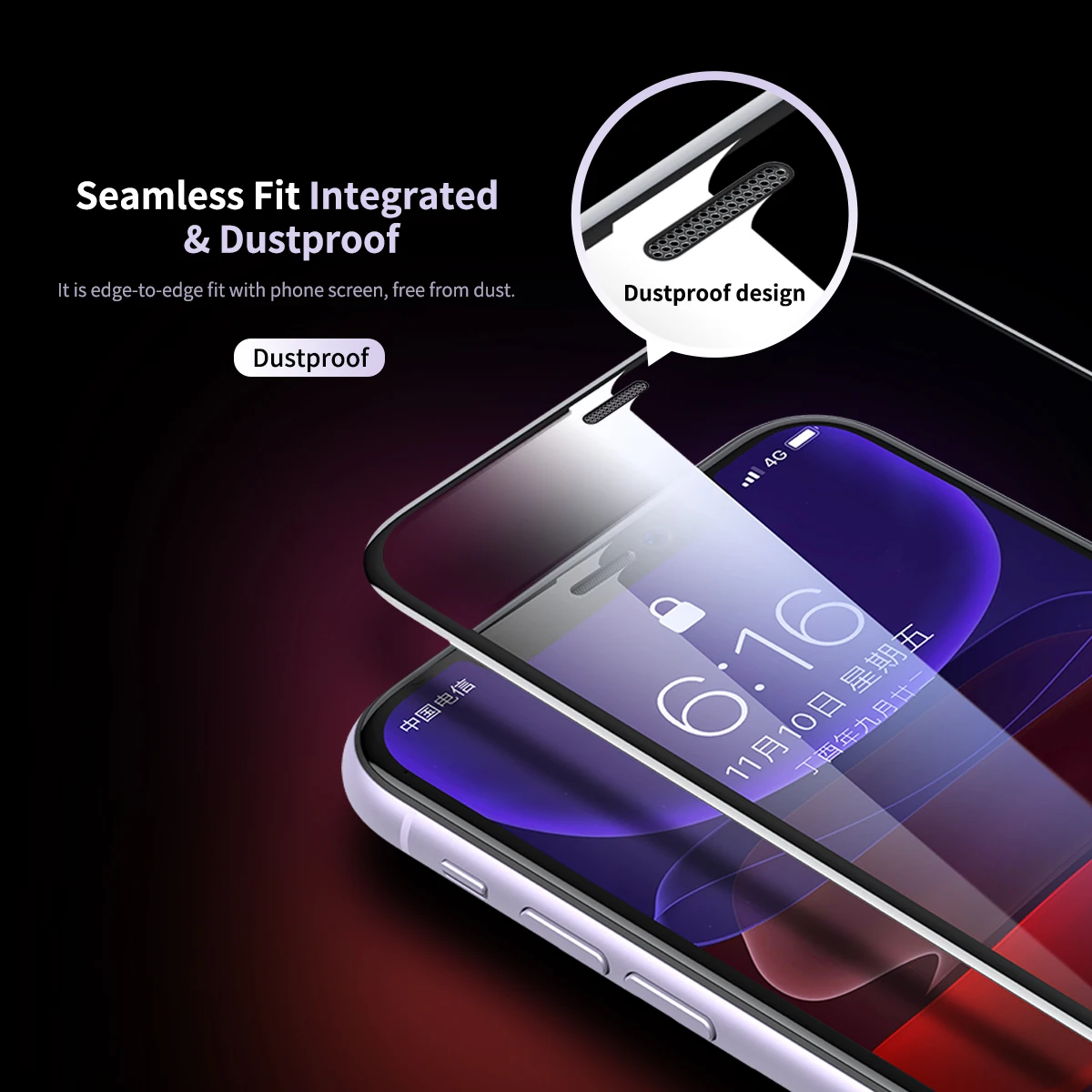 ROCK Real 10D пылезащитное закаленное стекло для iP 11 Pro защитная пленка стекло для нового iP 11 5,8 6,5 6,1 Pro Max стекло