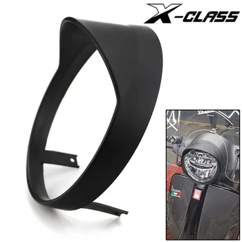 

Motorcycle ABS Headlight Cover Black Lamp Guard Blocking Edge Front Light Protective Cover for VESPA GTS 250 300 2018 2019 2020
