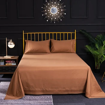 

Brushed Craft Embroidery Low-Key Luxury Pillow Case Flat Fitted Sheet Twin Full Queen King SuperKing Size 3pcs/4pcs Beding set