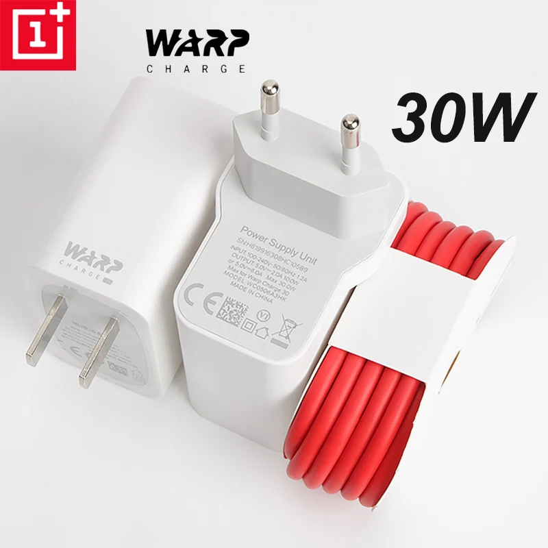 Оригинальный блок питания OnePlus Warp Charge 30 ЕС США Вт зарядка для приборной панели