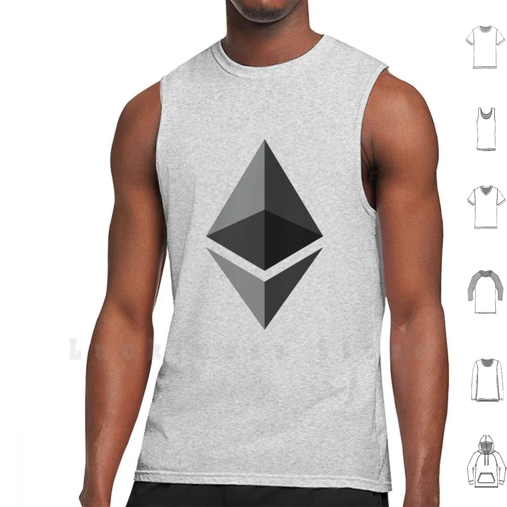 Ethereum Moneda ETH Criptocurrencia Dinero Blockchain Dinero Camiseta sin Mangas 