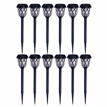 

6pcs Outdoor Solar Light Lawn Lamp IP65 Waterproof Garden Pathway LED Underground Buried Lights Automatic Sensing Lamp