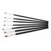 Black 7Pcs with Different Sizes DIY Nail Art Design Painting Brushes  Polish Brush Set UV Gel Nail Painting Brush Kit 2