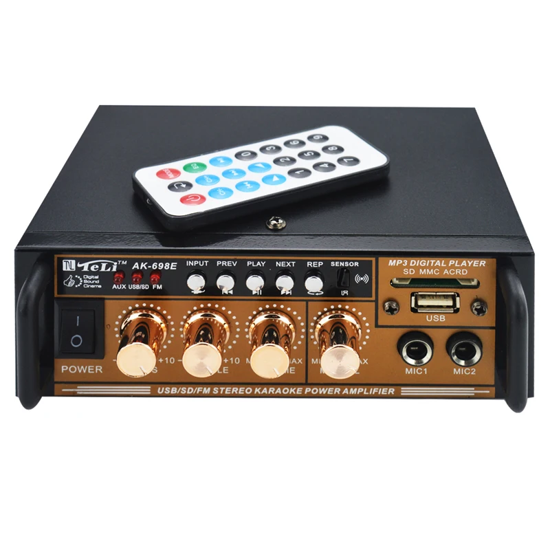 

Mini 12v 220v 2.0 channel 50W power amplifier Home car computer professional Audio AV amplifier
