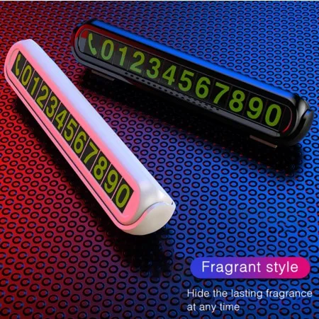 Luminous temporary parking plate car parking truck carrying aromatherapy can hide the number to move the number plate