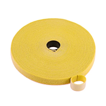

uxcell 1 Roll Reusable Cable Ties Hook and Loop Cord Strap 27 Yard x 0.8 Inch Yellow for TV cables, Microphone