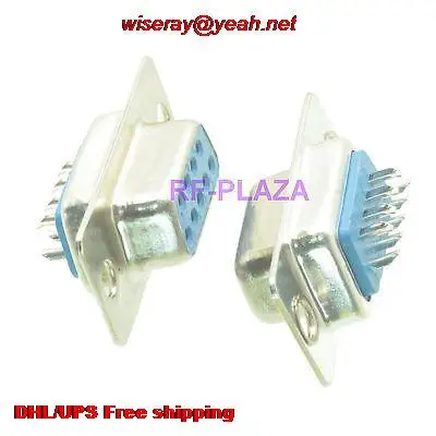 DHL/EUB 50 шт. DB9 D-sub VGA гнездо RS232 9 контактный конвертер Разъем для кабеля 2 row-A6