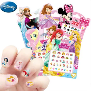 

Disney Children's Nail Sticker Cute Cartoon Sticker Frozen Sophia Princess Nail Sticker toys for children girl toys