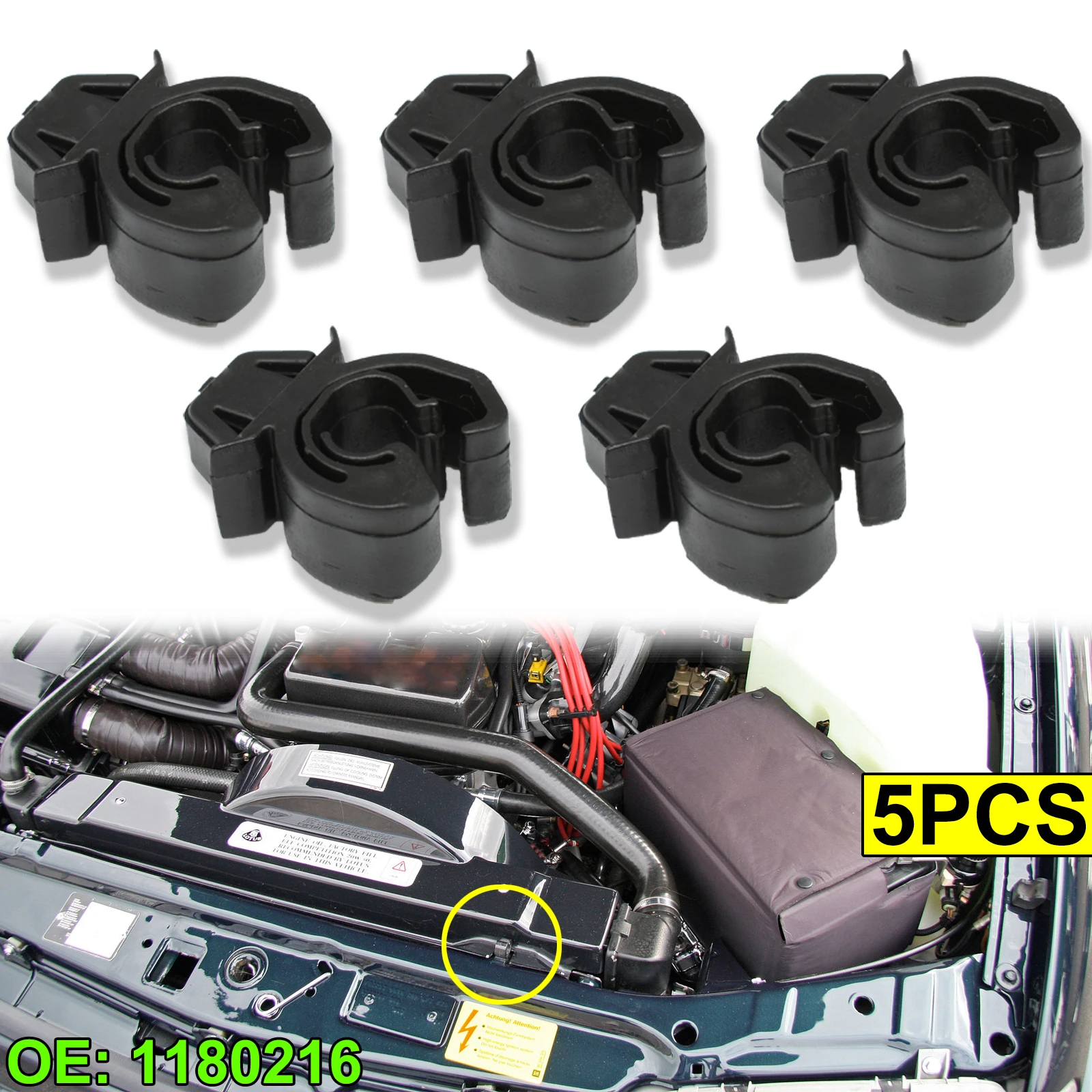 5X For Chevrolet Astra G Corsa B Combo C Buick Cascada Hood Bonnet Rod Stay Support Prop Clip 1180216 Holder Clamp Fastener | Автомобили и