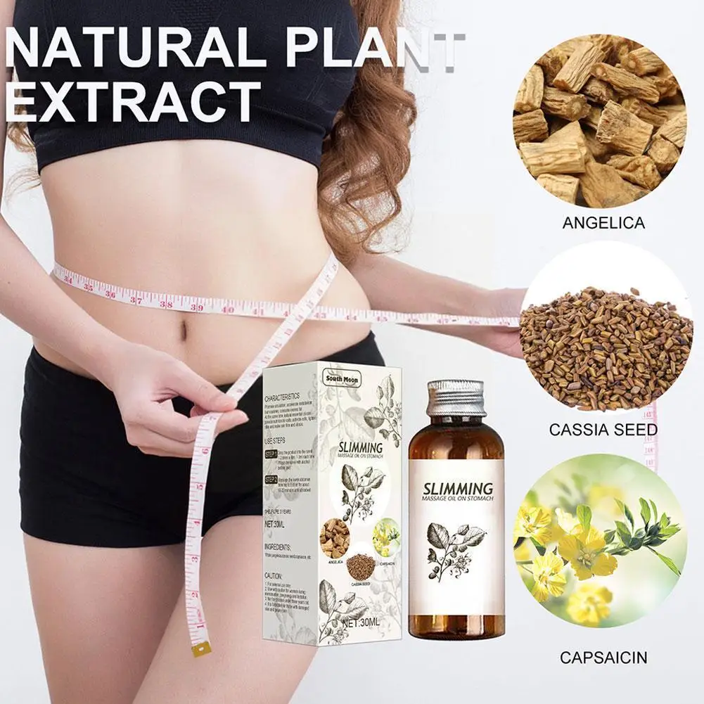 30ml Natural Herbal Slimming Massage Essential Oil Stomach On Thin Burning Abdomen Loss Fat Weight Essence Thigh Leg I7g7 |