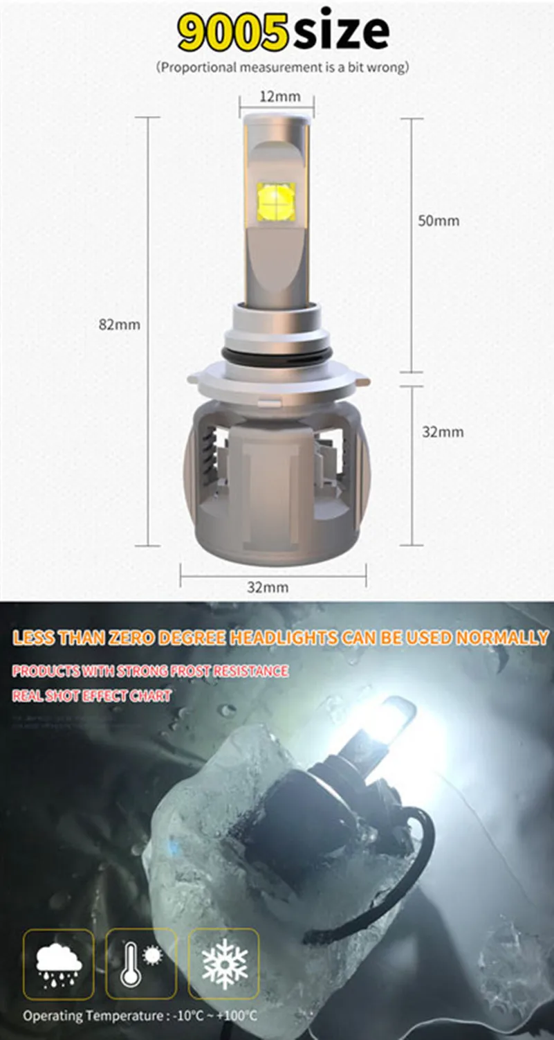 Из 2 предметов 120 Вт H7 H4 Автомобильный светодиодный фары для H11 светодиодный H1 9005 HB3 9006 HB4 D4S D2S D1S D3S 15600LM и противотуманных фар с возможностью креативного освещения 6000K