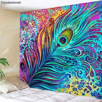 

Tapestry Home Decorative Wall Hanging Carpet Feather Skull Pet Printed Tapestry Bohemian Mandala Beach Towel Blanket