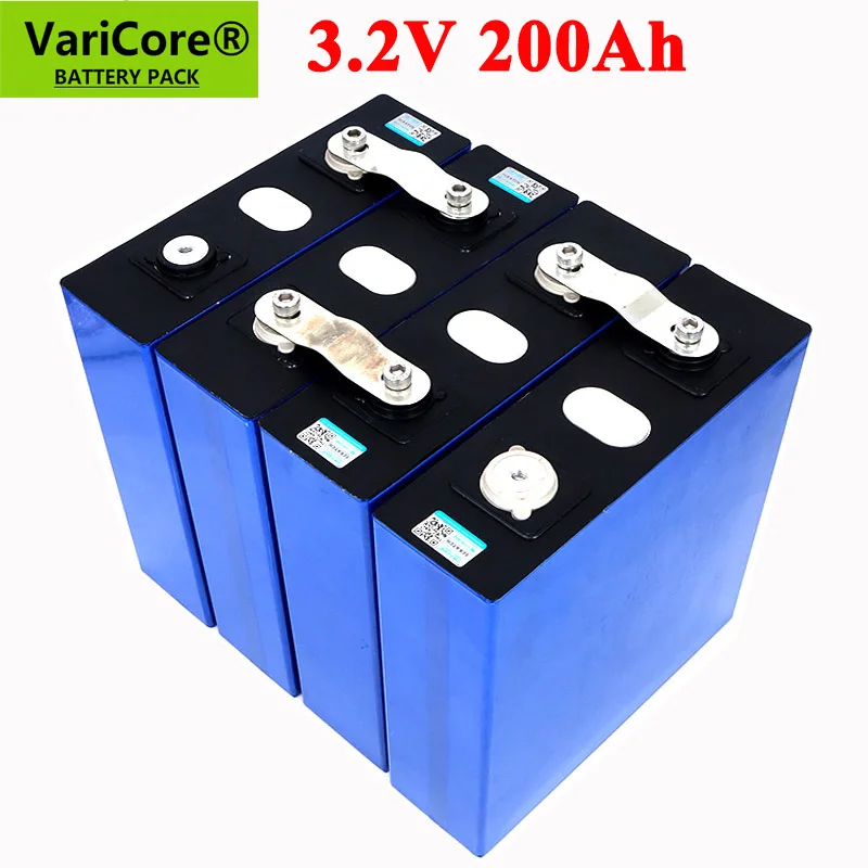 3.2V 200Ah LiFePO4 lithium battery 3.2v 3C Lithium iron phosphate battery for 12V 24V battery inverter vehicle RV Solar energy