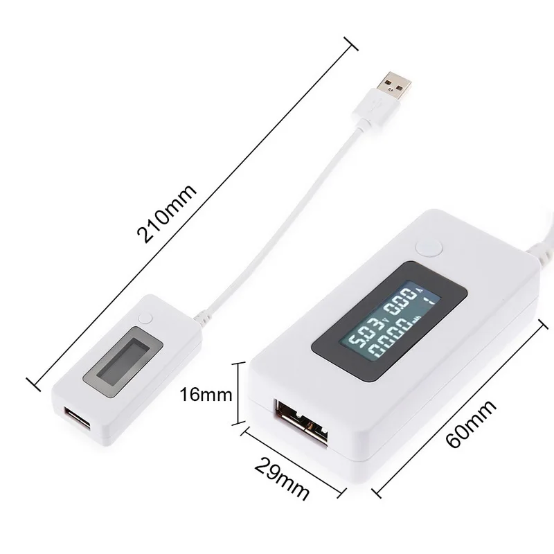 1 шт. измеритель напряжения ЖК дисплей USB зарядное устройство емкости