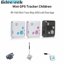Minirastreador GPS RF V16 para niños, resistente al agua, GPS + LBS + AGPS, formas de posicionamiento, 2G GSM, llamada SOS, Monitor de voz, aplicación gratuita