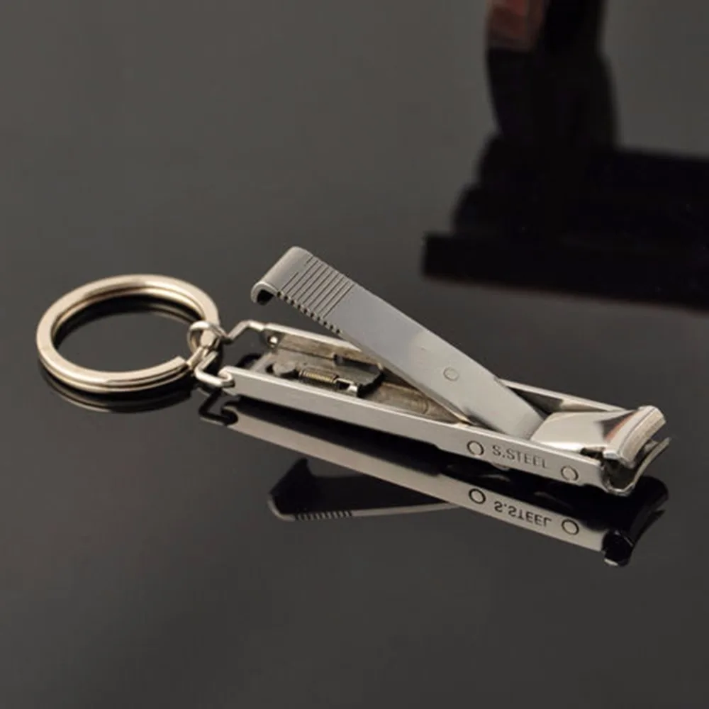 EDC ультра-тонкие складывающиеся кусачки для ногтей на палец, резак, триммер, брелок из нержавеющей стали