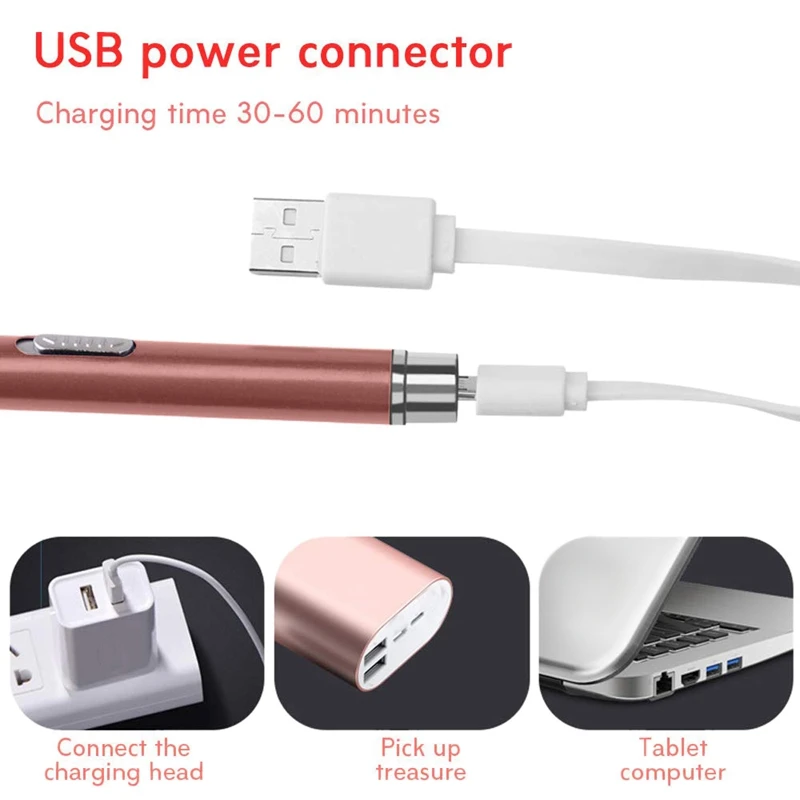 Удаление воска уха с подсветкой, светодиодный фонарик с usb-зарядкой для малышей, детей и взрослых, безопасная кюретка для очистки ушей