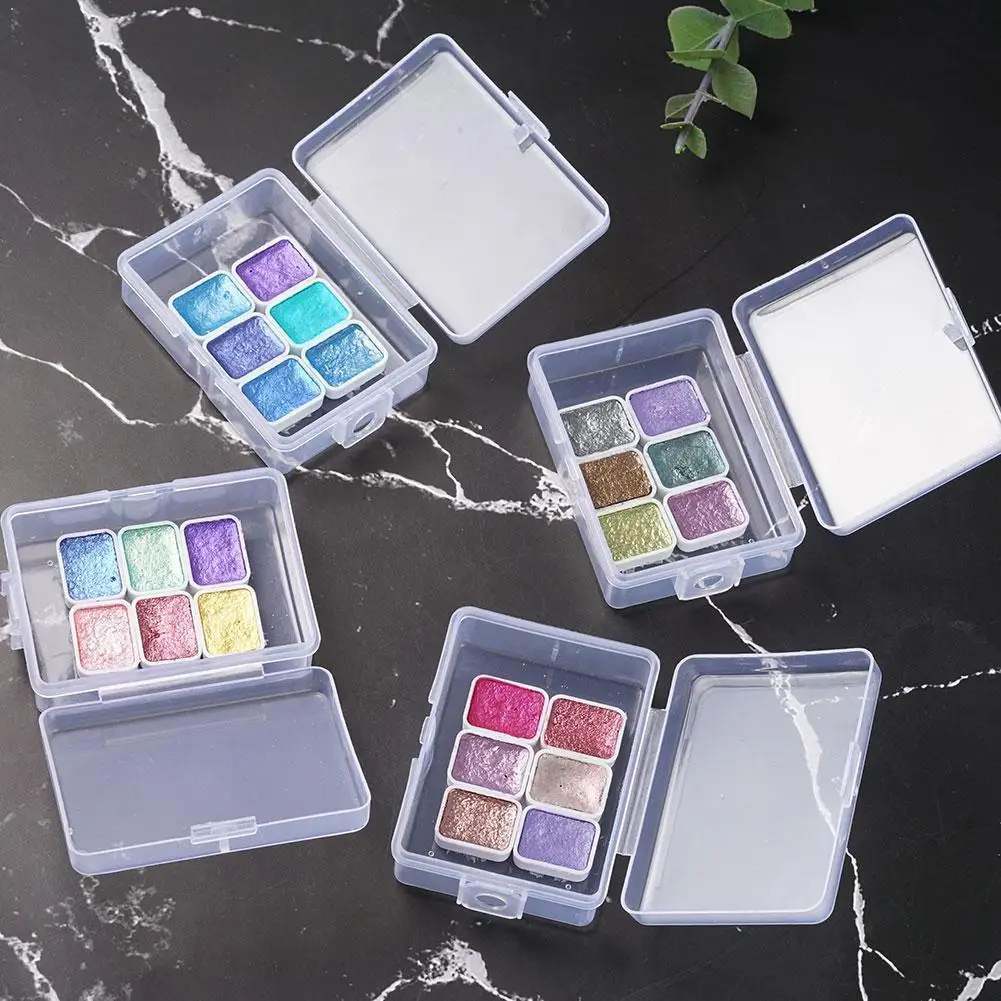 

6/12 Colors Glitter Pearl Solid Watercolor Paint Metallic DIY Decor Nail Purple Set Blue Pigment Manicure T1L1