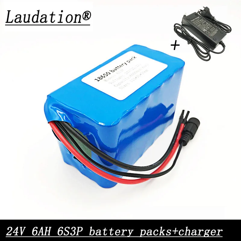 

Laudation 25.2V 6Ah 6S3P 18650 lithium battery Rechargeable Battery with charger For GPS Navigator/Camera/Golf Car/Electric Bike