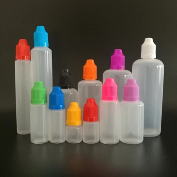 

100pcs 5/10ml/20ml/30ml/50ml/100ml/120ml PE Plastic Pen Type Empty Bottle Vape Juice Eliquid Dropper Bottle with 20 Funnel