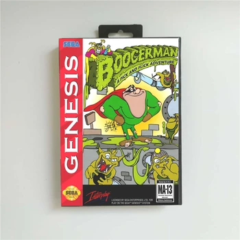 

Boogerman A Pick and Flick Adventure - USA Cover Retail Box 16 Bit MD Game Card for Sega Megadrive Genesis Video Game Console