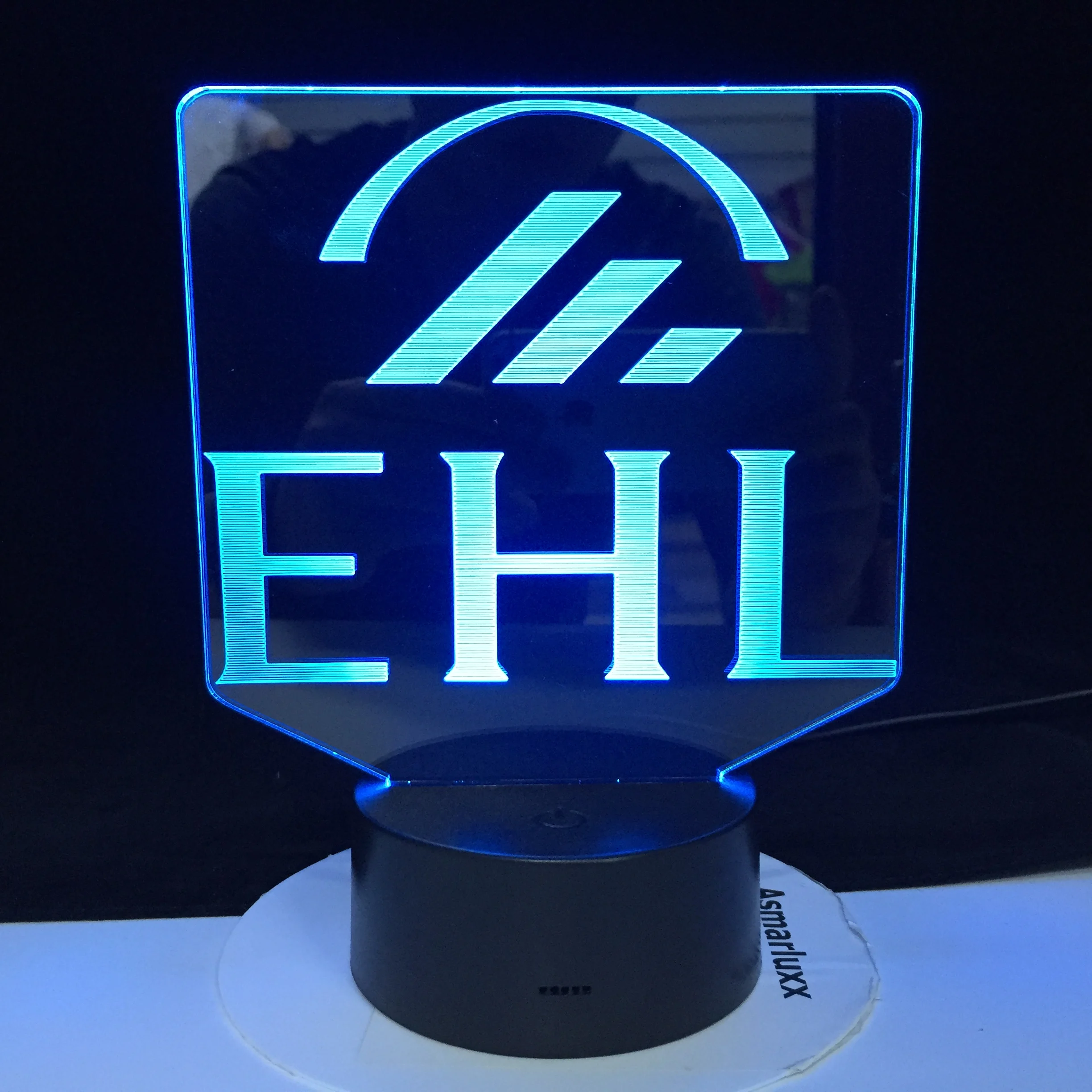 EHL Швейцарский Ecole Hoteliere de Lausanne дизайн форма электрическая Иллюзия 3d светодиодный светильник 7 цветов Изменение для отеля, офиса, дома подарок