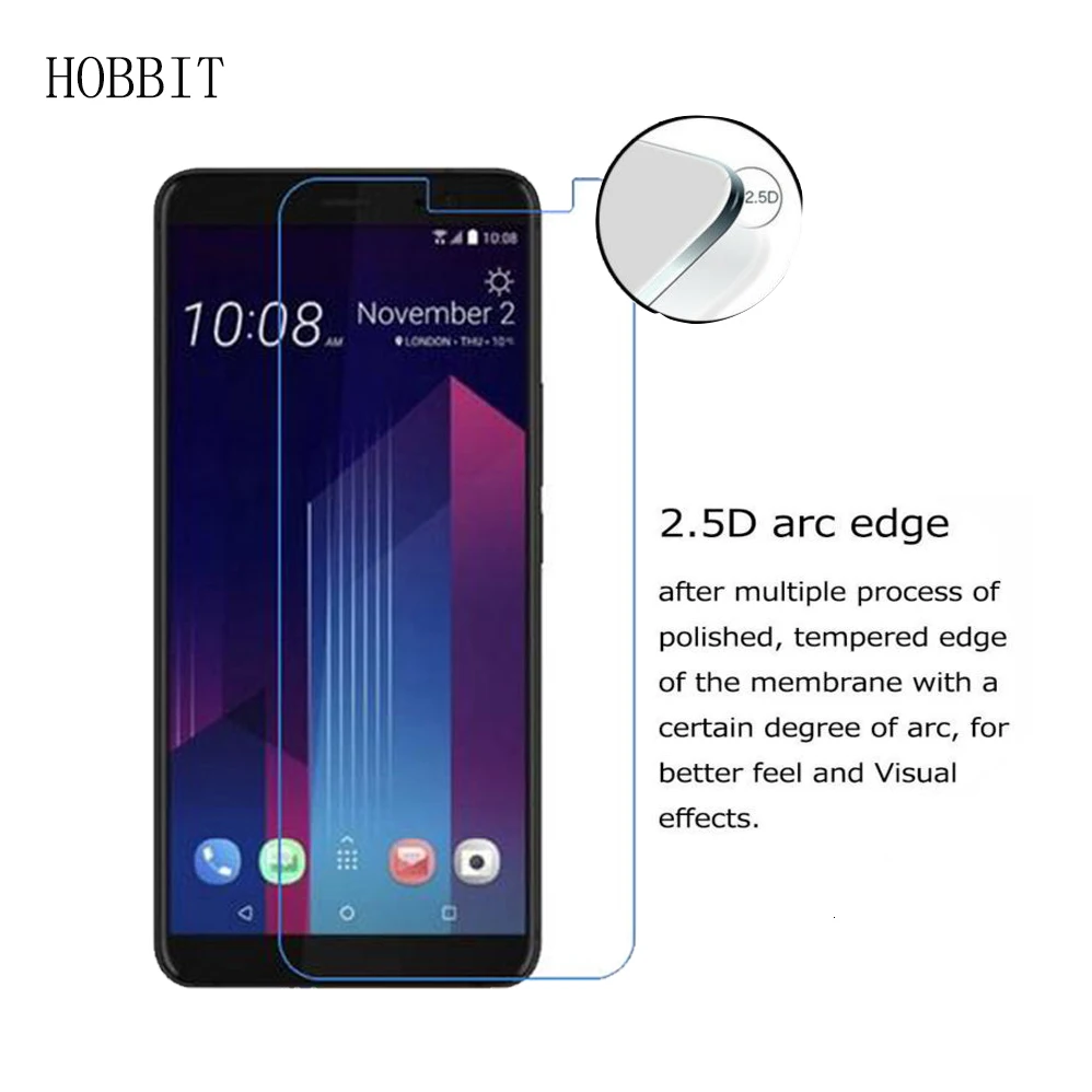 10 шт./партия для htc U11 Plus/U11 Life 0,3 мм 2.5D 9H прозрачная Высококачественная защитная пленка из закаленного стекла
