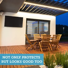 Наружный черный светодиодный ЖК-накладка в виде телевизора Водонепроницаемая Пылезащитная ткань из микрофибры Универсальный водонепроницаемый светодиодный экран протектор 8 размеров выбор