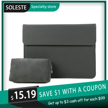 

PU Leather Laptop For Macbook Air Pro Retina 11 12 16 13 15 A2179 2020 For XiaoMi Huawei Matebook Shell Sleeve Case Laptop Bag