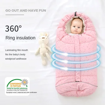 

Warm Thicken Coral fleece Baby Blanket Anti-kick Newborn Swaddle Wrap Soft InfantSleeping Bag outing newborn baby blankets