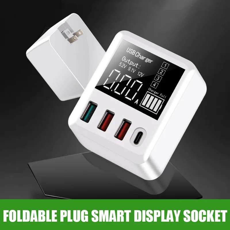 5V 2.4A Quick Charge 3 0 зарядное устройство 30 Вт быстрое с 4 портами USB Отображение