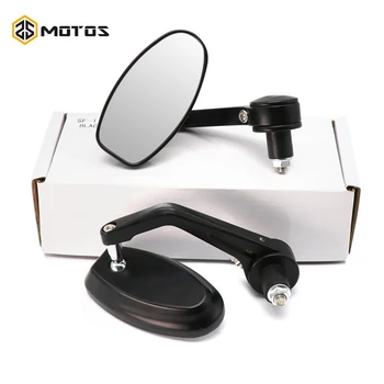 

ZS MOTOS 18mm Black 7/8" Handlebar End Mirrors Oval Custom Classic Side Mirrors ATV Quad Rearview Mirrors Motorcycle Accessories