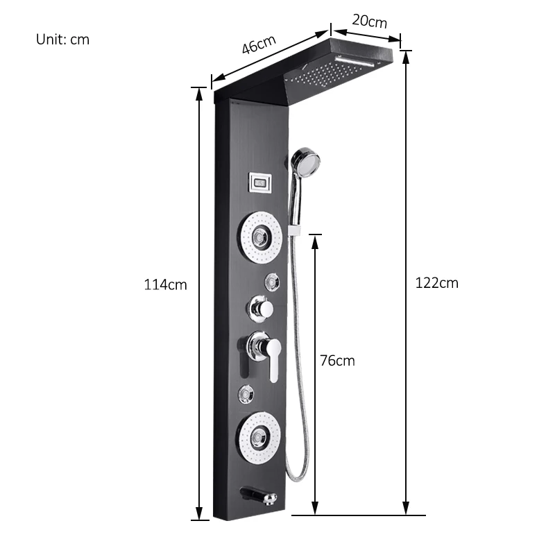 quyanre wanfan uythner shower panel shower column waterfall rainfall shower system bahtub shower faucet mixer tap112