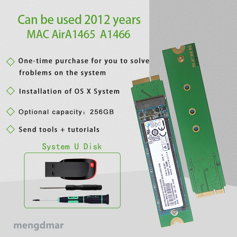 Новый 256 ГБ SSD для 2012 Macbook Air A1465 A1466 твердотельный диск Md231 md232 md223 md224 жесткий 256G |