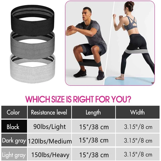 3PCS Women Men Fabric Resistance Bands Set Elastic Sport Yoga Fitness Resistance Band Home Gym Equipment Exercise Rubber Band 5