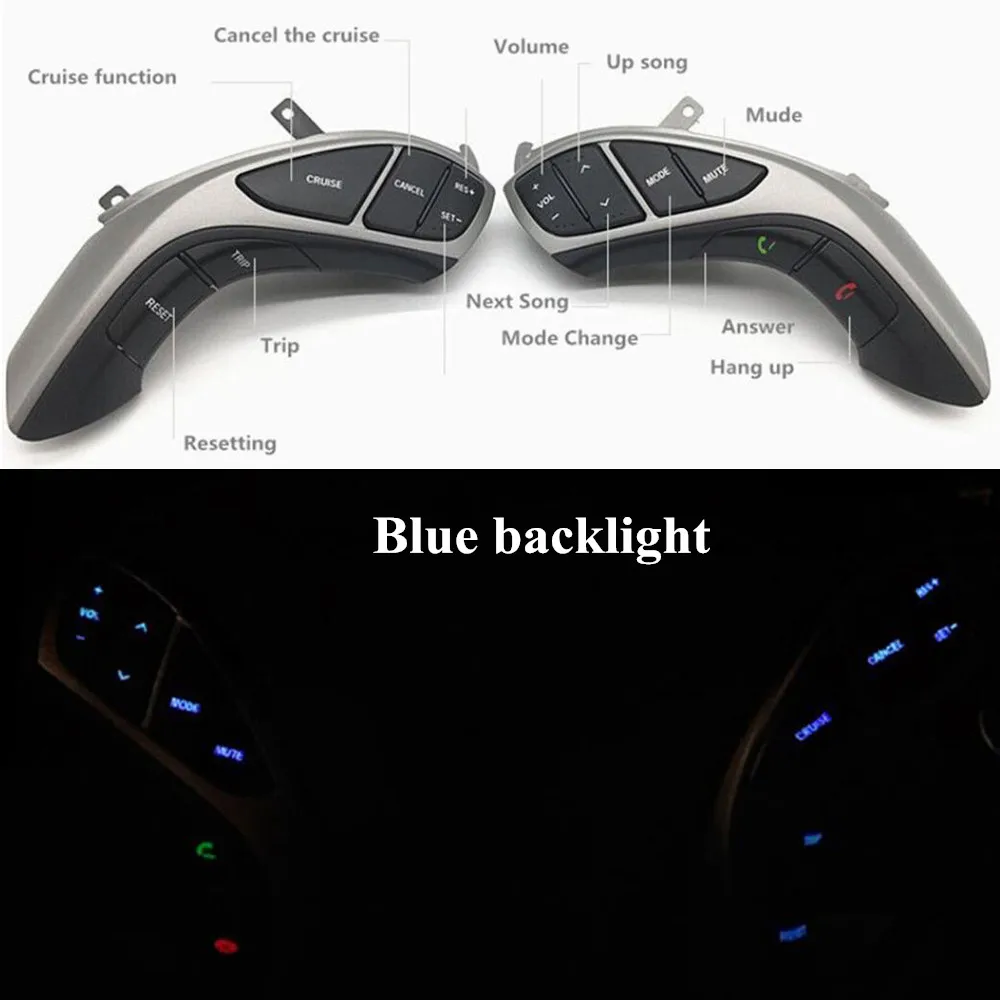 현대 I30 Elantra 2012-2015 용 스티어링 휠 블루투스 오디오 및 크루즈 컨트롤 스위치 버튼