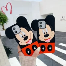 

Three-dimensional Decompression Mickey Phone Case Cover for Iphone 13 12 Pro Max 11 8 7 6 S XR PLUS X XS SE 2020 Mini Soft Case