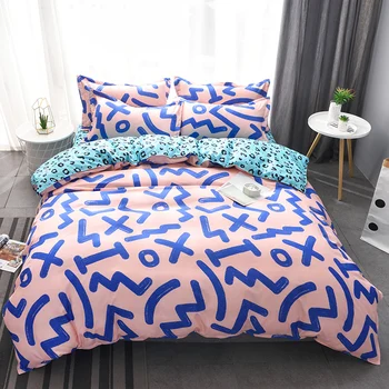 

Geometric patterns home bedding sets bed linen duvet cover flat sheet Bedding Set Winter Full King Single Queen,bed set 2019