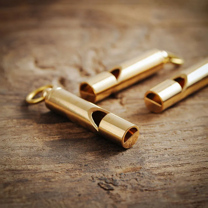 brass whistle keyring pendant (8)