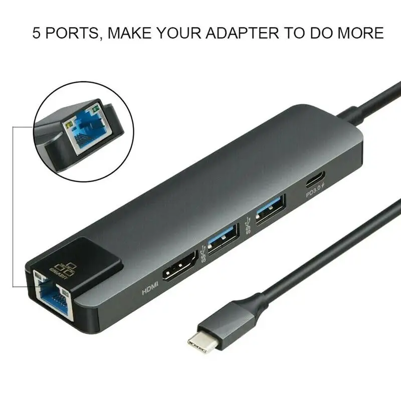 Type-c док-станция usb-c концентратор Macbook к Hdmi Pd функция Rj453.0hub