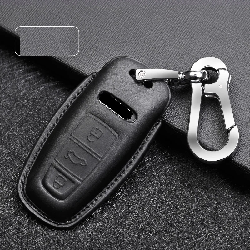 Роскошный чехол для ключей из натуральной кожи для Audi A6 C8 A7 A8 Q8