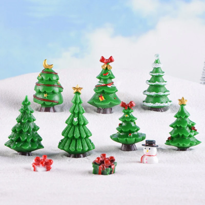 

Mini Christmas Tree Snow Frost Small Pine Tree craft DIY Xmas Party Decoration Ornaments for home decor 1PC