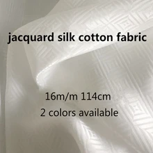 Жаккардовая шелковая хлопковая ткань 16 momme Fret классический узор парча шелковая смесь материал для изготовления красивой одежды