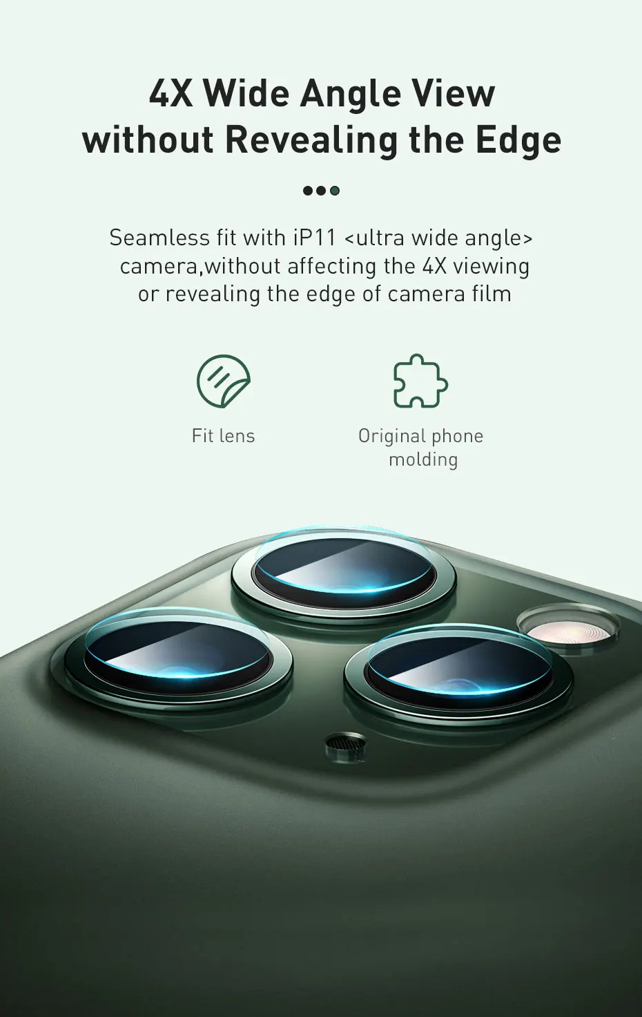 Baseus 0,15 мм прозрачное стекло для объектива камеры мягкая защитная водонепроницаемая пленка для iPhone 11 Pro Max