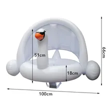 Baby Awning Years Buoy Seat Child Boat Toy Boat Ring Children Life Floats Old Swimming Swan Swimming Water 0-3 Inflatable Boat I
