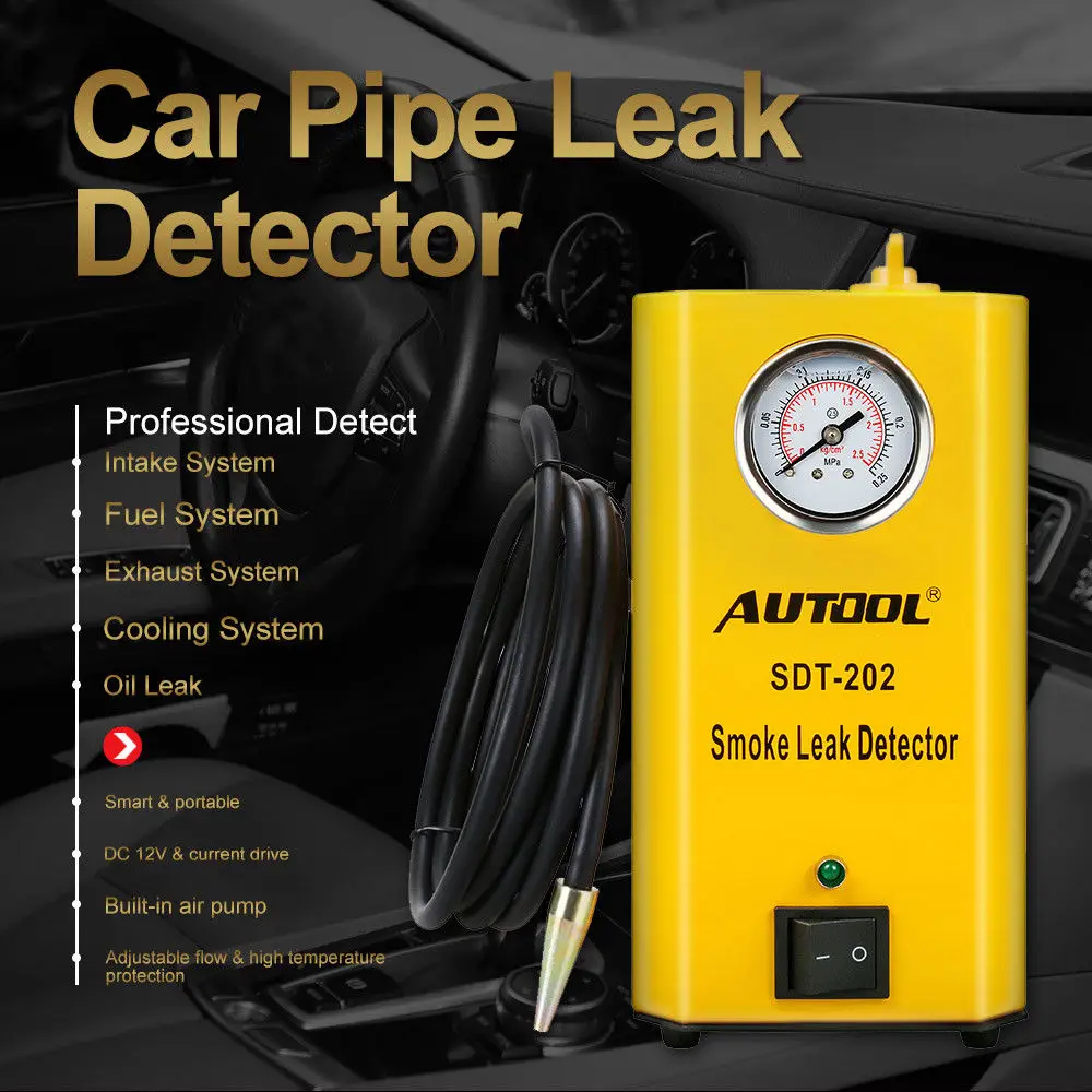 AUTOOL SDT202 автомобильный генератор дыма автомобильный детектор утечки дыма трубных систем тестер утечки дыма инструмент диагностики труб SDT-202