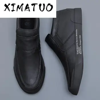 

2020 Spring Men's Pu Leather Casual Shoe Korean Fashion Trend Joker Shoes Lazy moccasins men Designer Loafer Shoe