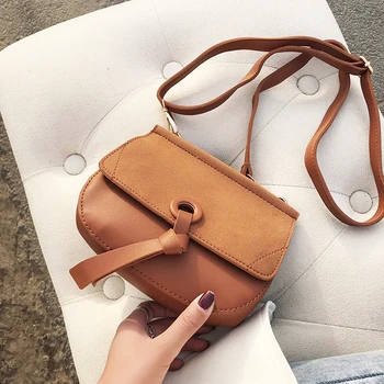 

Simple solid PU leather semi round women's messenger bag purses and handbags bags for women 2020 sac a main femme shoulder bag