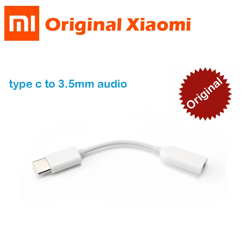 Оригинальный адаптер для наушников Xiaomi Mi 9 9se USB3.1 Тип C до 3 5 мм гнездовой кабель